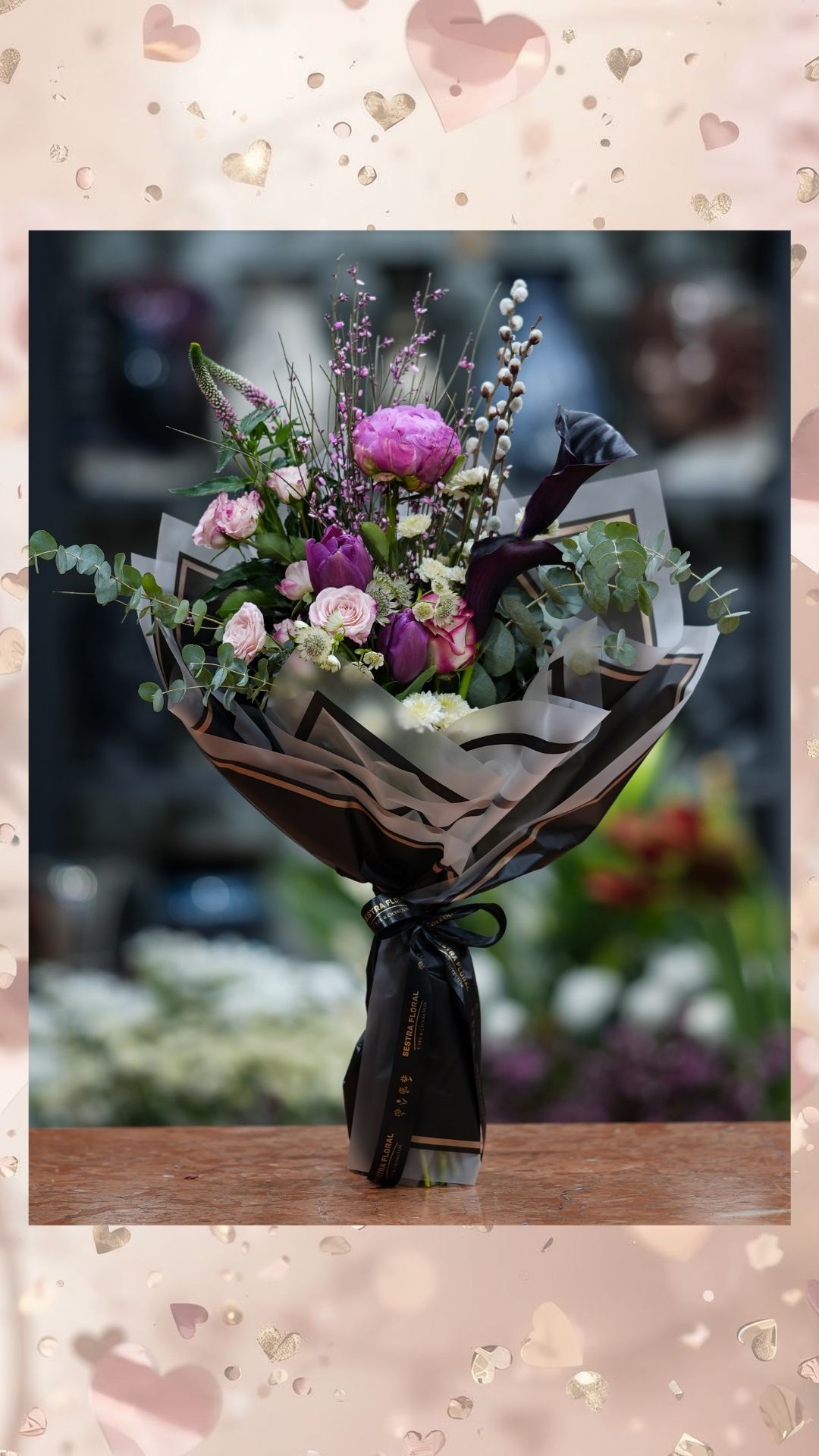 gala şakayık çardakgül buketi