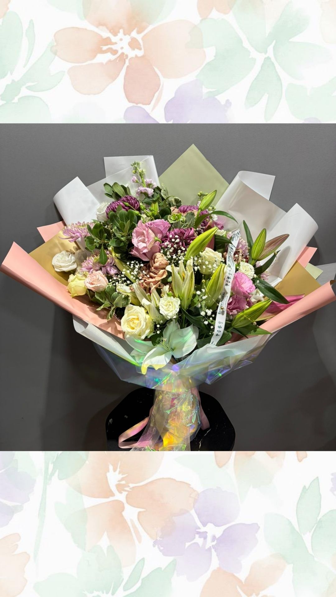 GÜL LİLYUM KASIMPATI XL BUKET