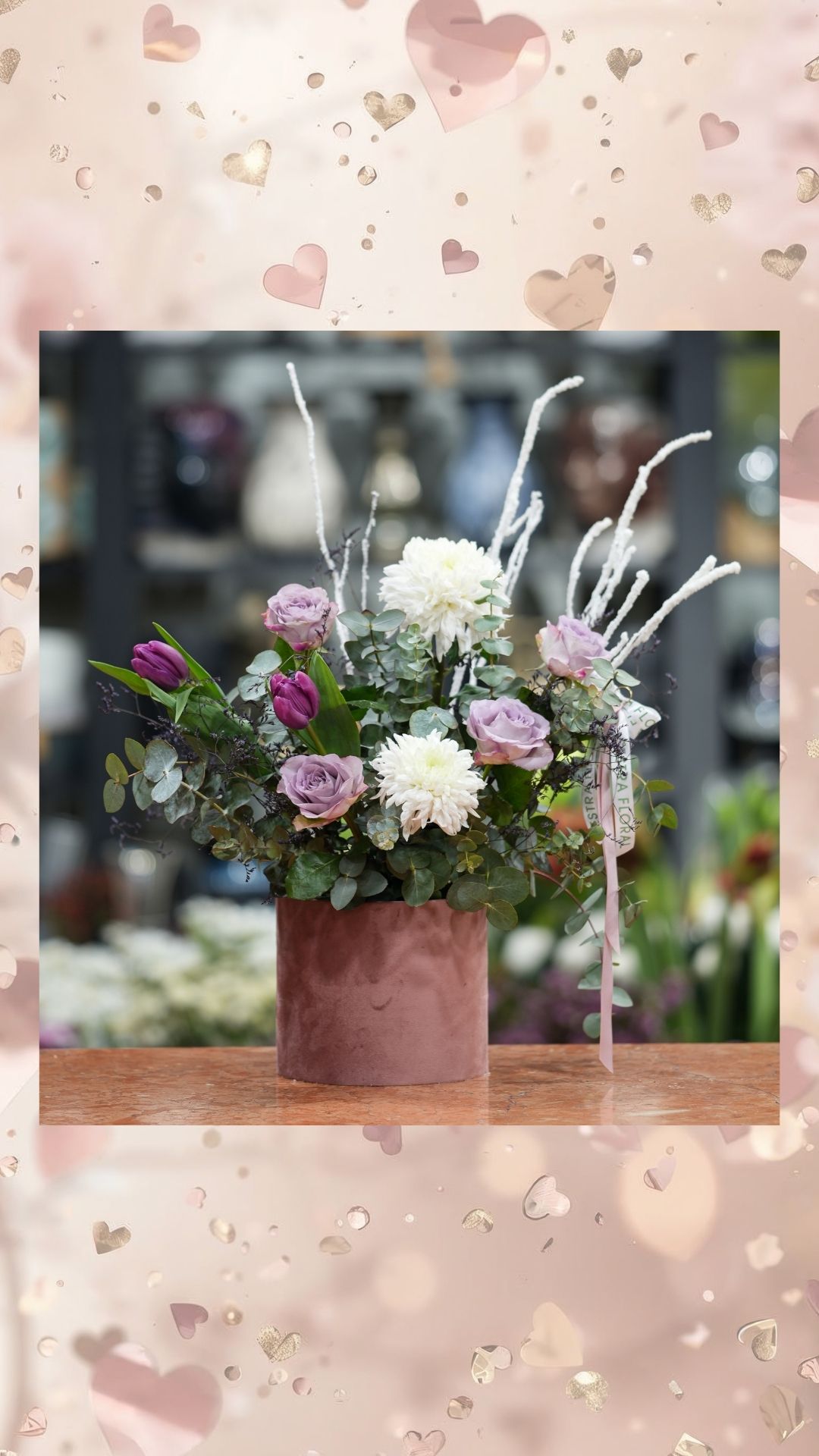 kadife kutuda mor beyaz arajman