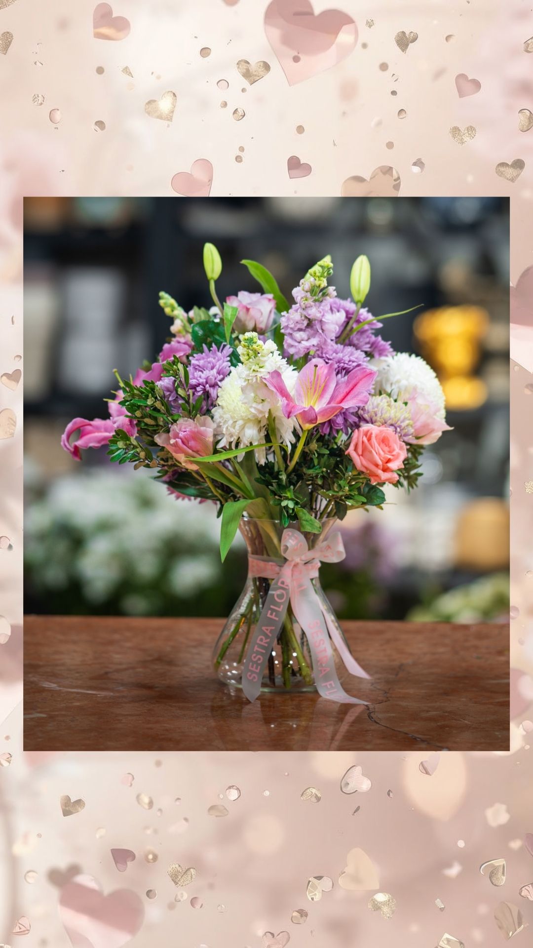 Kesme vazoda karışık arajman