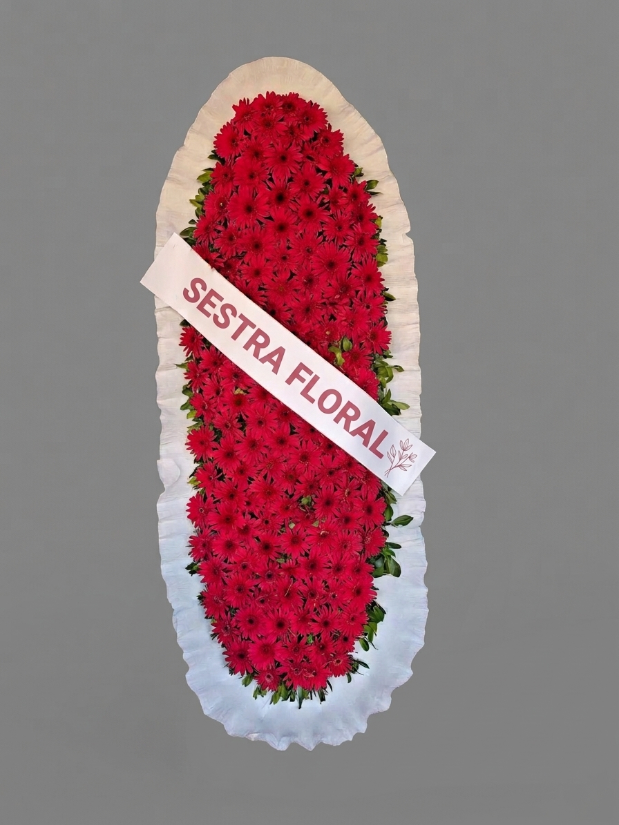 Kırmızı Gerbera Çelenk | Büyük Boy Açılış ve Tebrik,DÜĞÜN Çelengi