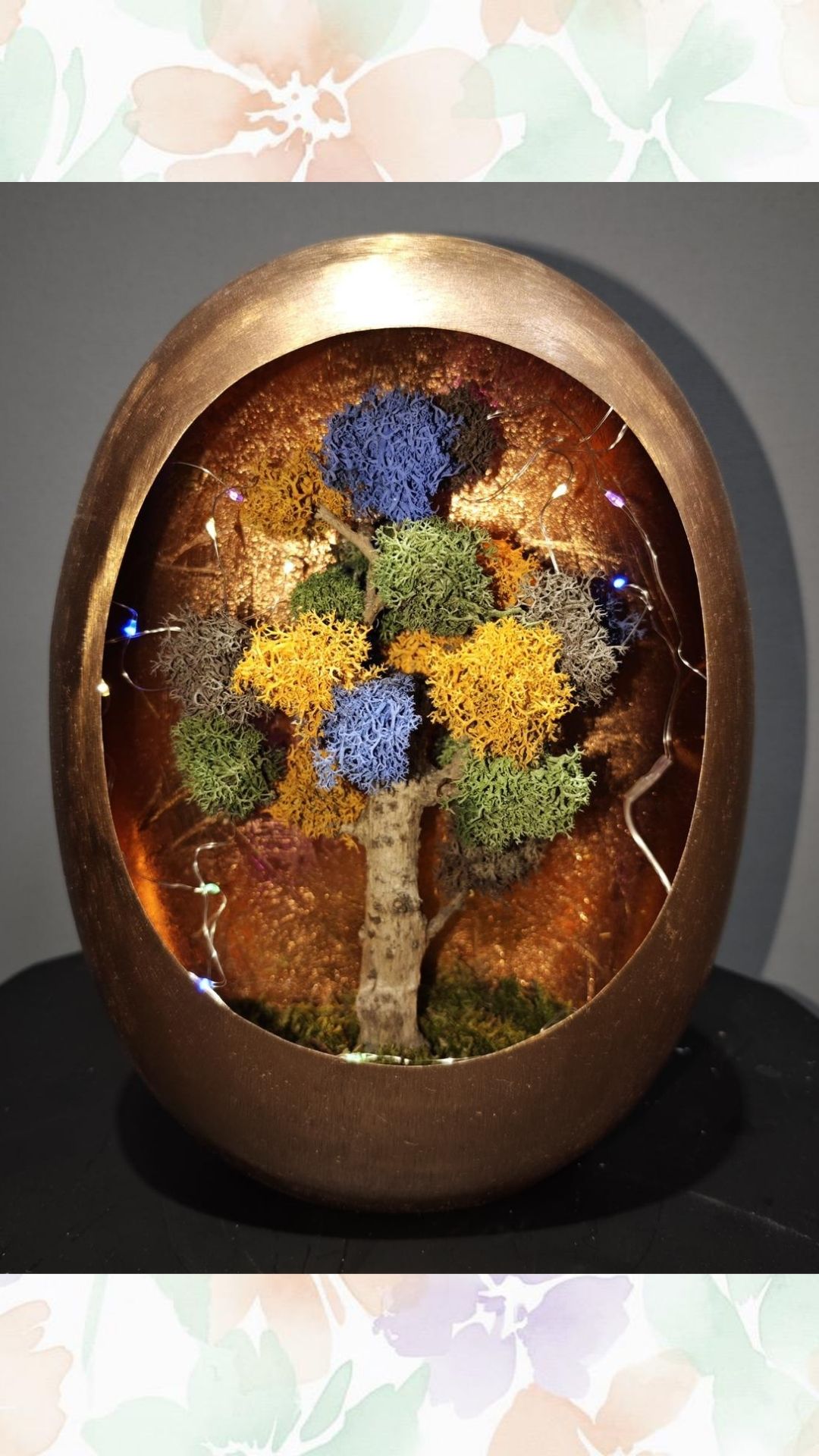 moss ağaç bonsai oval bronz vazoda ( premium ürün)