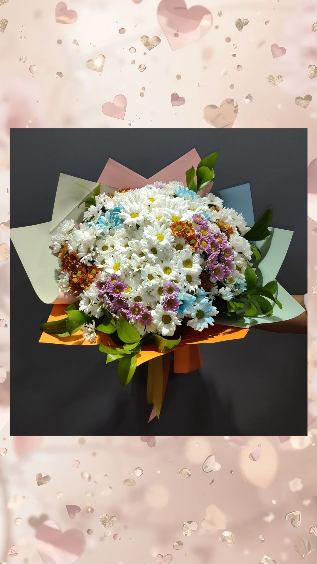 RAİNBOW PAPATYA BUKETİ xl