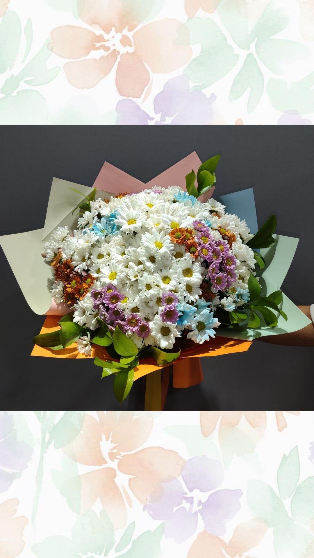 RAİNBOW PAPATYA BUKETİ