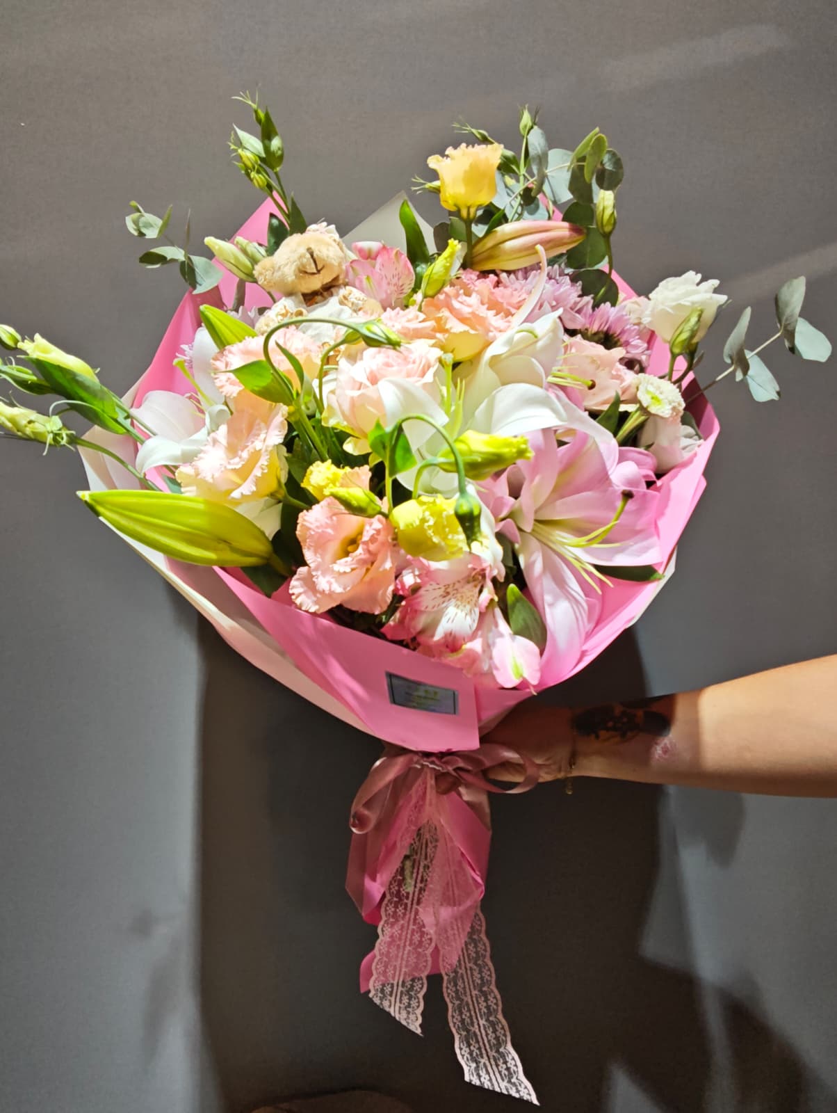 soft lilyumlu buket