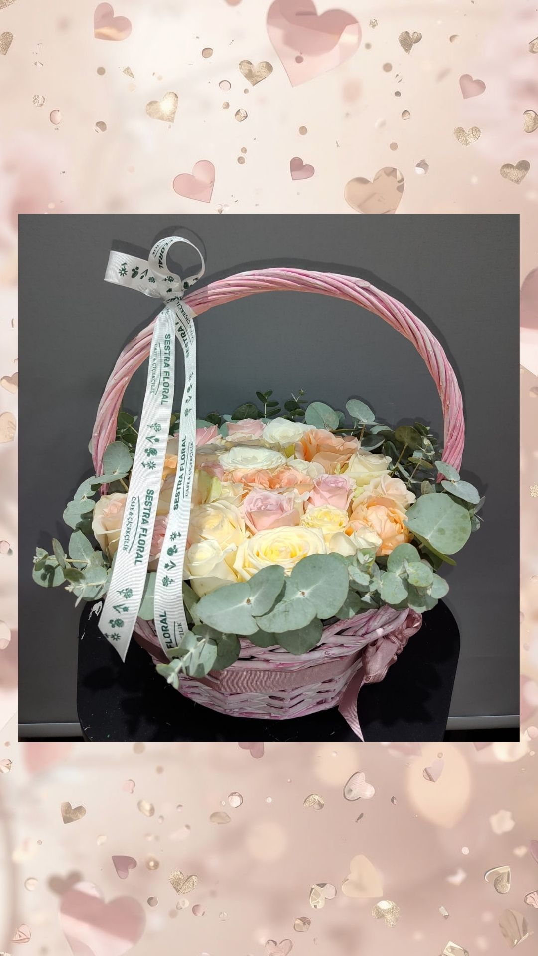 SOFT RENK GÜL SEPETİ